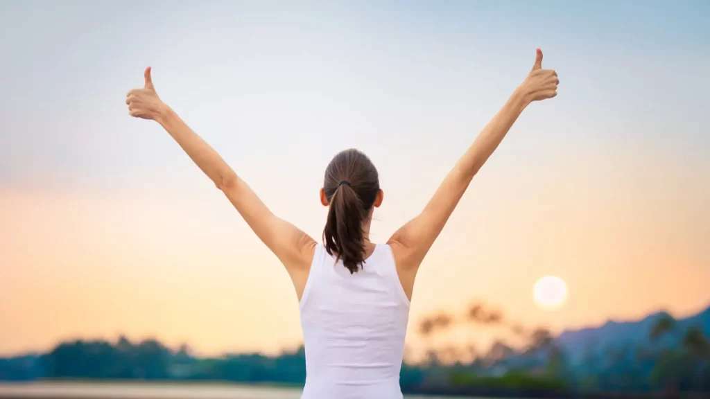 Chica con mentalidad positiva