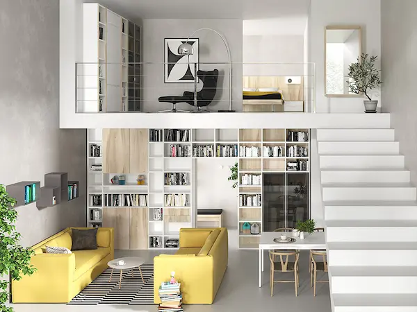 Espacios de almacenamiento que se convierten en habitaciones